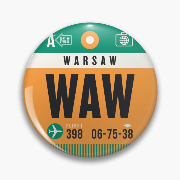 Item preview, Luggage Tag A - WAW Warsaw Poland designed and sold by VoodooCircus.