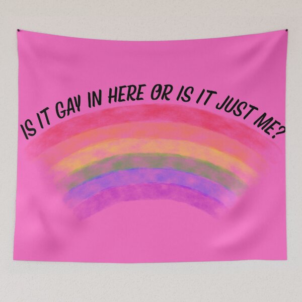 Item preview, Is It Gay In Here Or Is It Just Me Transparent Rainbow In Pink designed and sold by LuckyKermit.