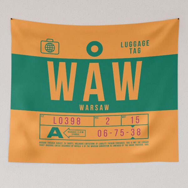 Item preview, Luggage Tag B - WAW Warsaw Poland designed and sold by VoodooCircus.