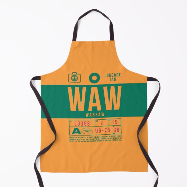 Artikelvorschau, Luggage Tag B - WAW Warsaw Poland entworfen und verkauft von VoodooCircus.