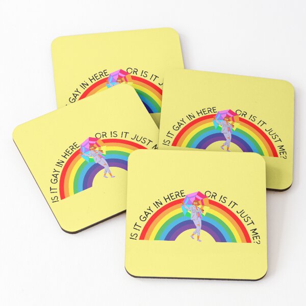 Item preview, Is It Gay In Here Or Is It Just Me Girl With A Colorful Umbrella In Yellow designed and sold by LuckyKermit.