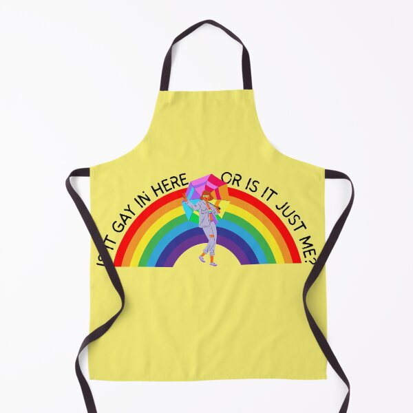 Item preview, Is It Gay In Here Or Is It Just Me Girl With A Colorful Umbrella In Yellow designed and sold by LuckyKermit.