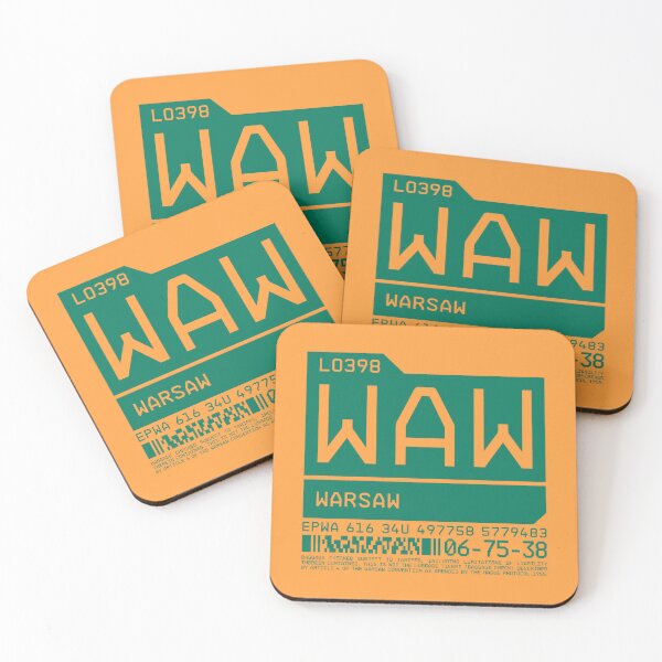 Item preview, Luggage Tag C - WAW Warsaw Poland designed and sold by VoodooCircus.