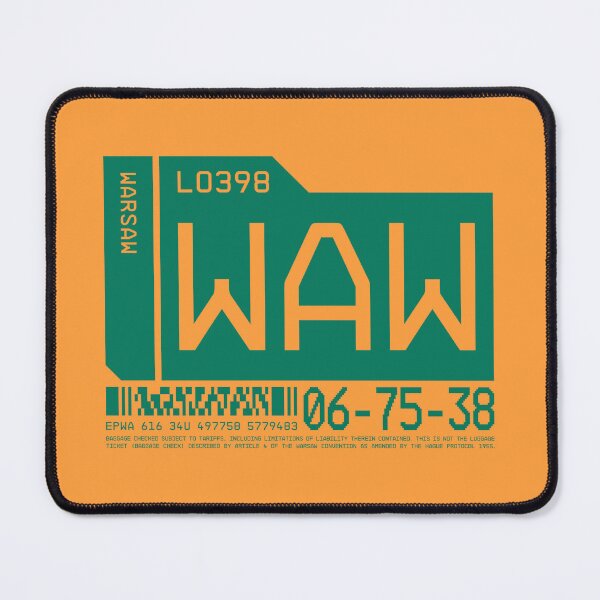 Item preview, Luggage Tag C - WAW Warsaw Poland designed and sold by VoodooCircus.