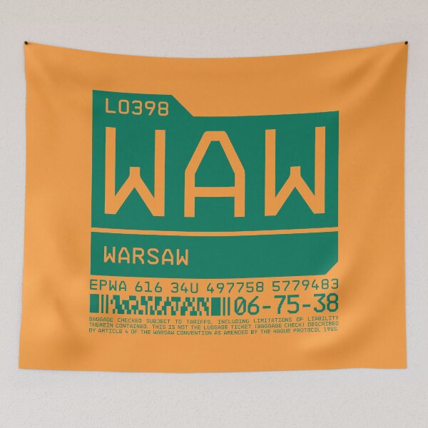 Item preview, Luggage Tag C - WAW Warsaw Poland designed and sold by VoodooCircus.