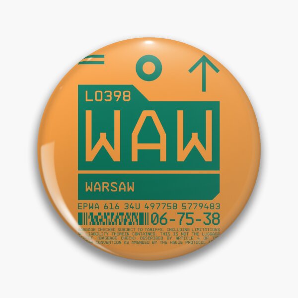 Item preview, Luggage Tag C - WAW Warsaw Poland designed and sold by VoodooCircus.