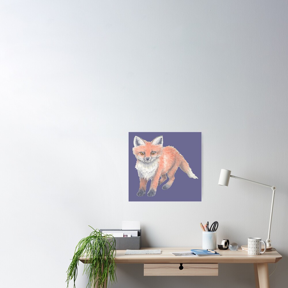 Little Red Fox Poster By Kathrynkathryn Redbubble