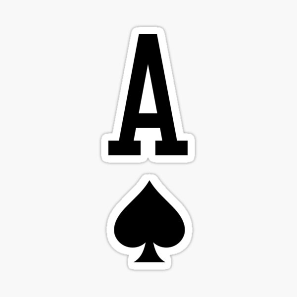 Ace of Spades Symbol Sticker for Sale by iiiidesign