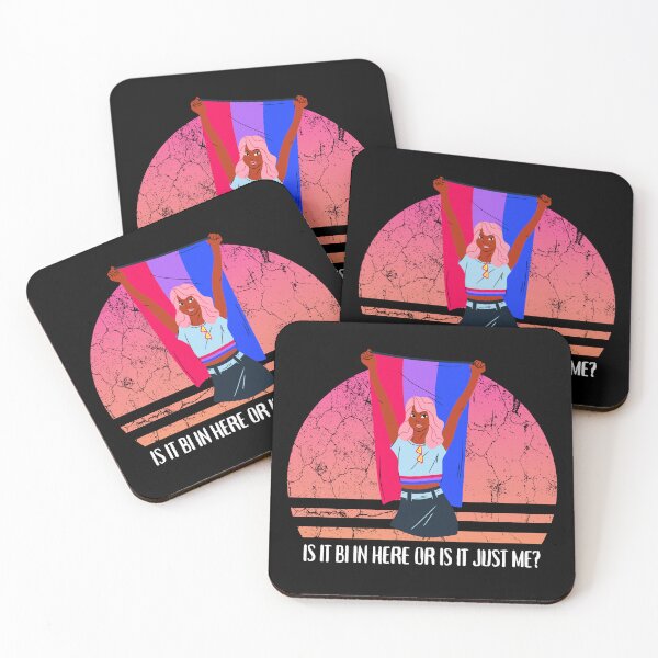 Item preview, Is It Bi In Here Or Is It Just Me Girl With A Bisexual Flag In Black designed and sold by LuckyKermit.