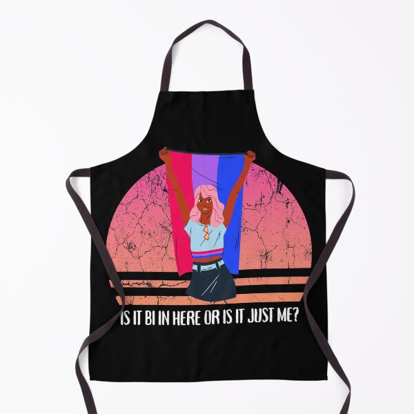 Item preview, Is It Bi In Here Or Is It Just Me Girl With A Bisexual Flag In Black designed and sold by LuckyKermit.
