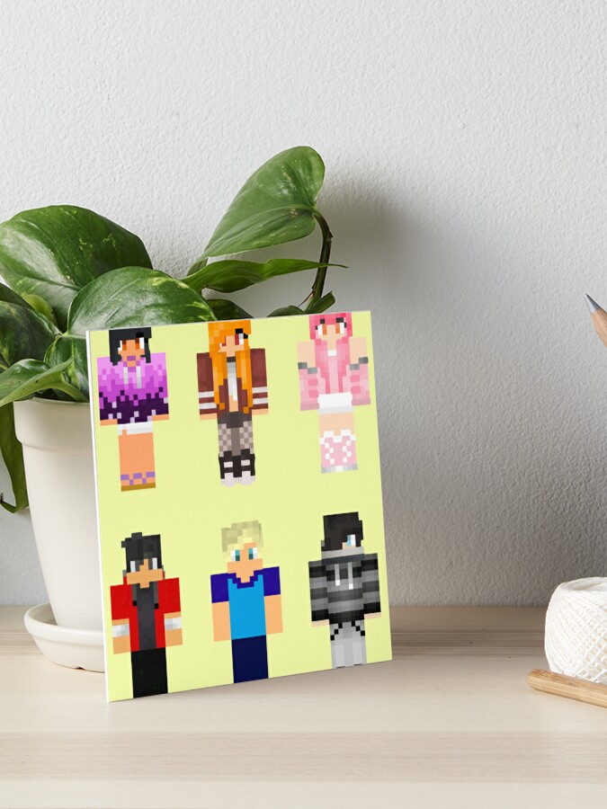 Aphmau Friends Minecraft Skins Sticker Pack Mystreet Poster for