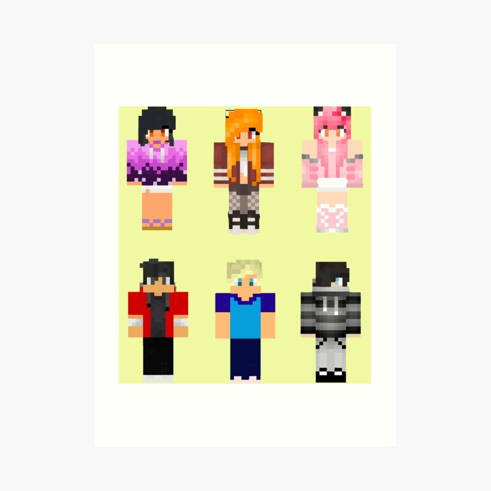 Aphmau Friends Minecraft Skins Sticker Pack Mystreet