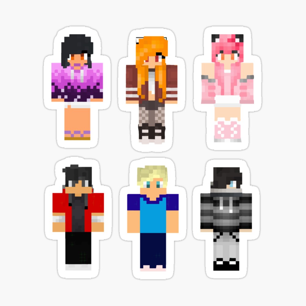 Aphmau Friends Minecraft Skins Sticker Pack Mystreet