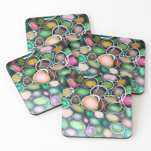 Item preview, Green & Pink Pebbles designed and sold by DavidClareArt.