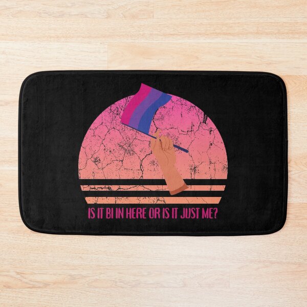 Item preview, Is It Bi In Here Or Is It Just Me Bisexual Flag For Pride Month In Black designed and sold by LuckyKermit.