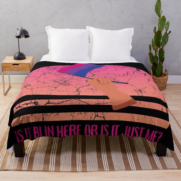 Item preview, Is It Bi In Here Or Is It Just Me Bisexual Flag For Pride Month In Black designed and sold by LuckyKermit.