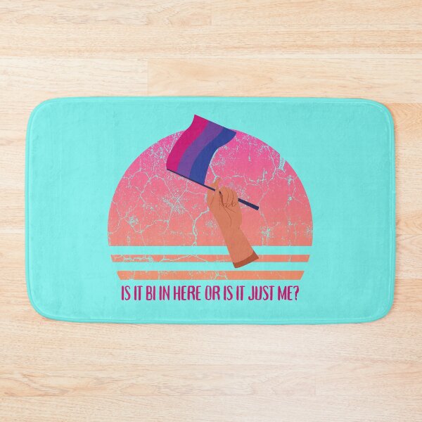 Item preview, Is It Bi In Here Or Is It Just Me Bisexual Flag For Pride Month In Cyan designed and sold by LuckyKermit.