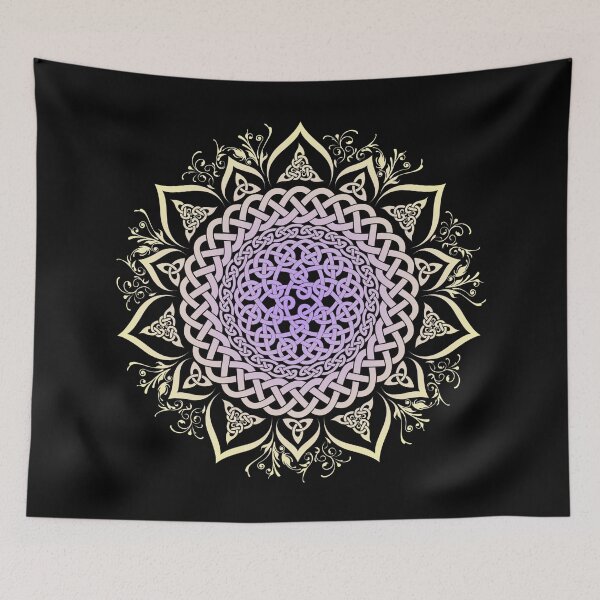 Item preview, Seven Petalled Celtic Knot Work Lotus Mandala designed and sold by kernowerno.