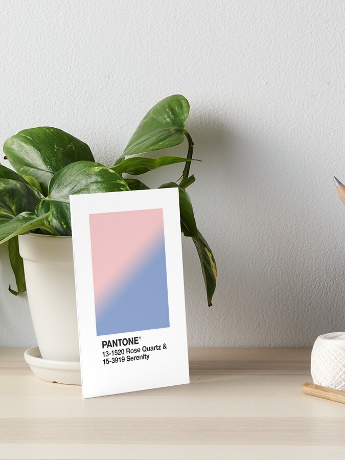 Rose Quartz and Serenity Pantone Postcard for Sale by aestheticqueen