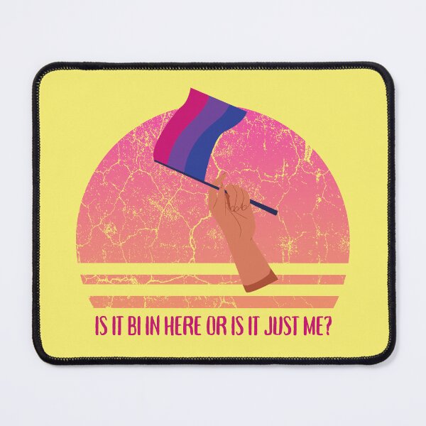 Item preview, Is It Bi In Here Or Is It Just Me Bisexual Flag For Pride Month In Yellow designed and sold by LuckyKermit.