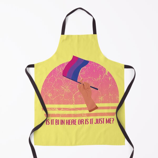 Item preview, Is It Bi In Here Or Is It Just Me Bisexual Flag For Pride Month In Yellow designed and sold by LuckyKermit.