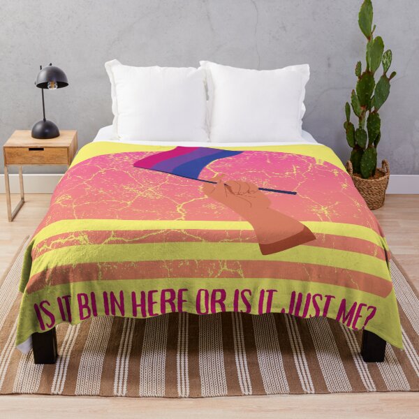 Item preview, Is It Bi In Here Or Is It Just Me Bisexual Flag For Pride Month In Yellow designed and sold by LuckyKermit.