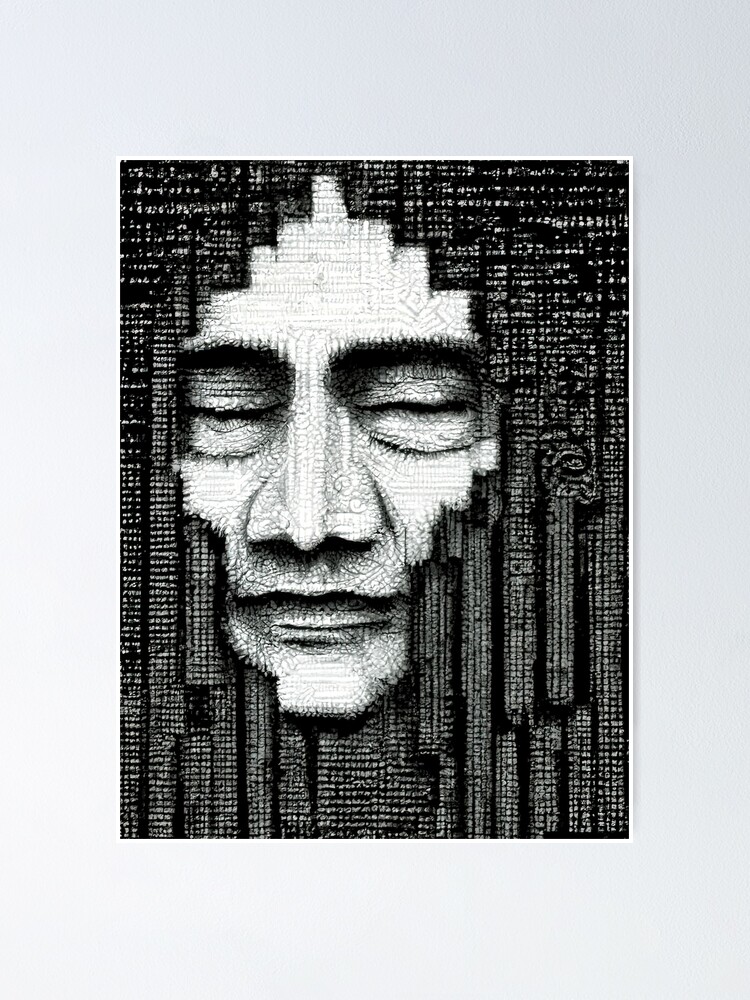 "ASCII art of a hacker 7" Poster for Sale by CEVmemories Redbubble
