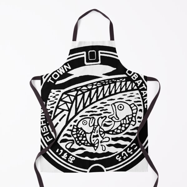 Item preview, Obatake fishing town on manhole in Japan - black designed and sold by mattraski.