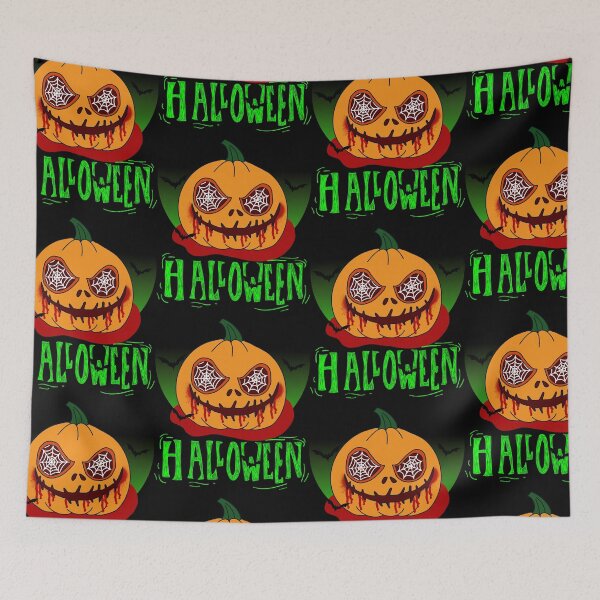 Item preview, Scary halloween pumpkin face designed and sold by reka88.