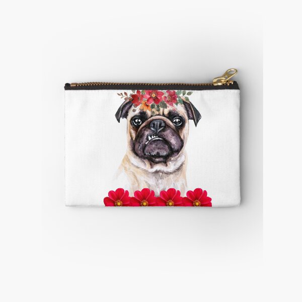 Item preview, Floral Pug. Pug and Roses. designed and sold by Doggymadness.