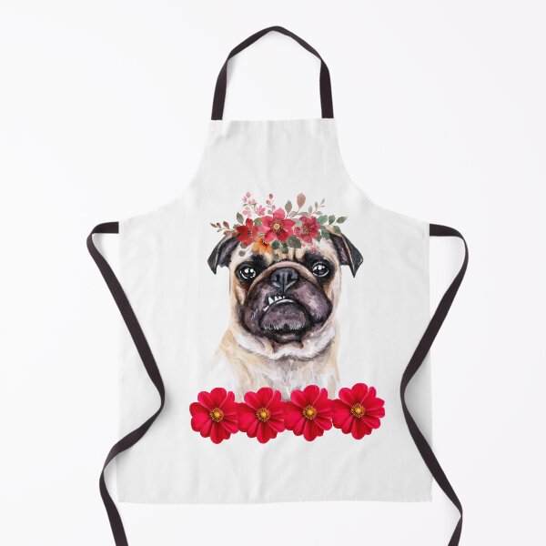 Item preview, Floral Pug. Pug and Roses. designed and sold by Doggymadness.