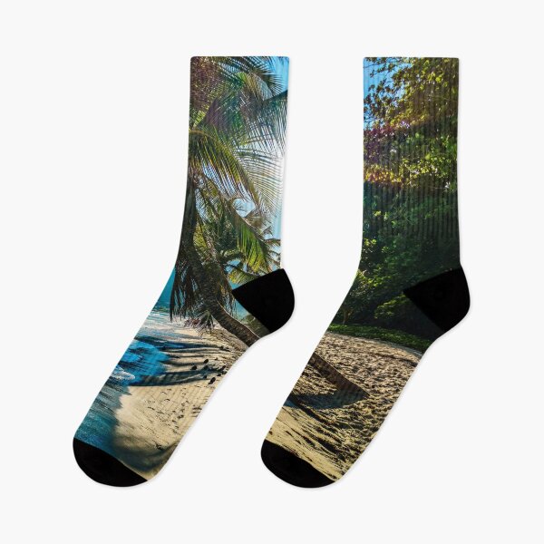 Item preview, Beautiful Caribbean Beach View with Palm Trees designed and sold by oneperception.