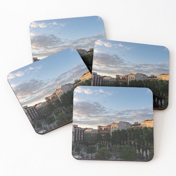 Item preview, Sunrise Sunlight at Plaza de Santa Ana Madrid Spain designed and sold by Georgia Mizuleva.