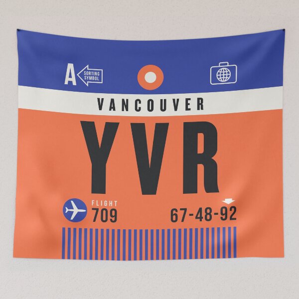 Item preview, Luggage Tag A - YVR Vancouver Canada designed and sold by VoodooCircus.