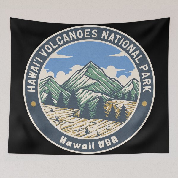 Item preview, Hawaii Volcanoes National Park Vintage Mountains designed and sold by JordanHolmes.