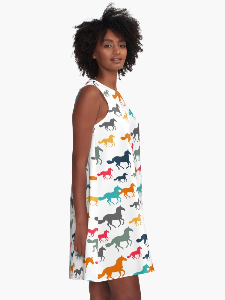 Alternate view of Horses A-Line Dress