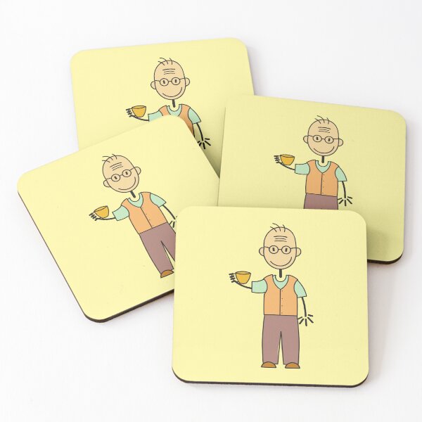 Item preview, Cute Grand Pa Holding Cup Smiling designed and sold by SpecAli.