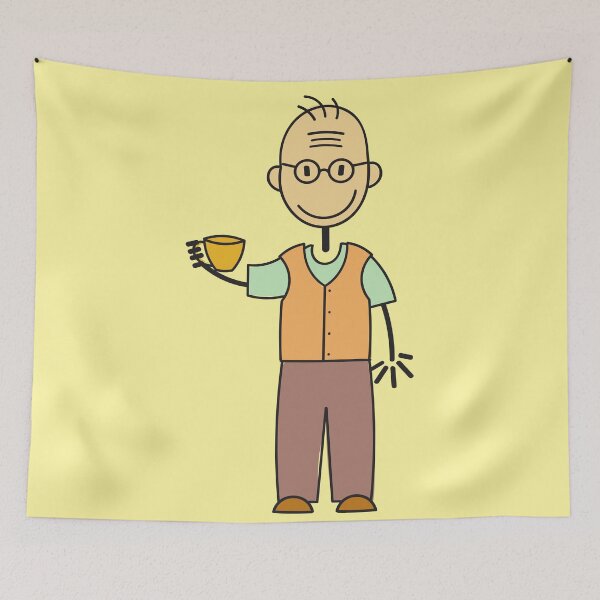 Item preview, Cute Grand Pa Holding Cup Smiling designed and sold by SpecAli.