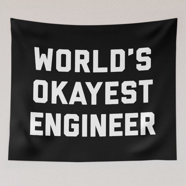 Item preview, World's Okayest Engineer Funny Quote designed and sold by quarantine81.