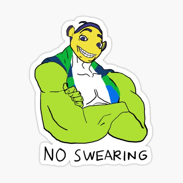 No Swearing Stickers Redbubble - how to use the f word without being tagged in roblox