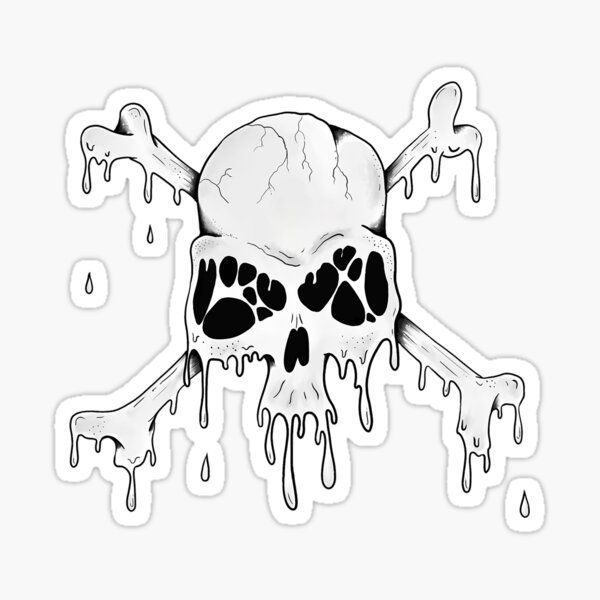 Item preview, Super cool skull with bones that seem to melt. designed and sold by Velizar Gordeev.