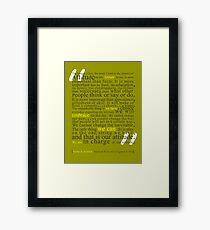 In Charge Framed Print