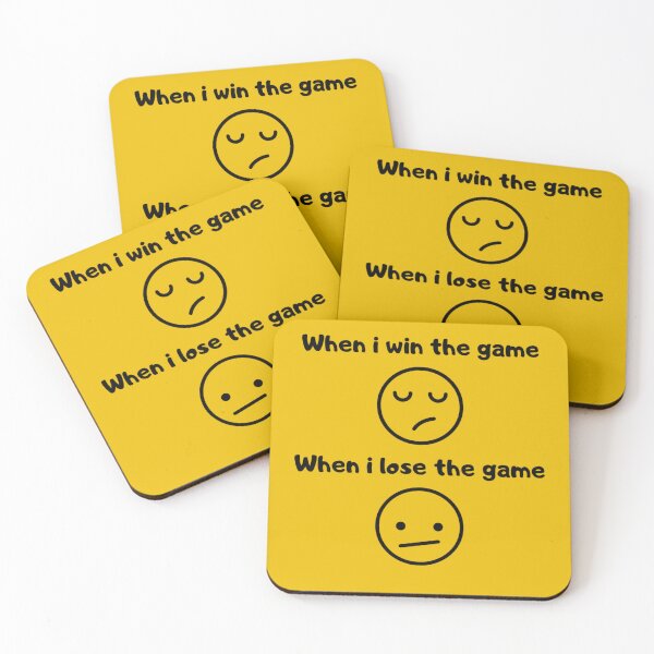 Item preview, When I win the game VS when I lose the game – Test based design – Black text designed and sold by Nemesiscrowd.