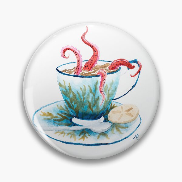 Item preview, Octopus Teacup Watercolour Painting designed and sold by Nicky Rollings.