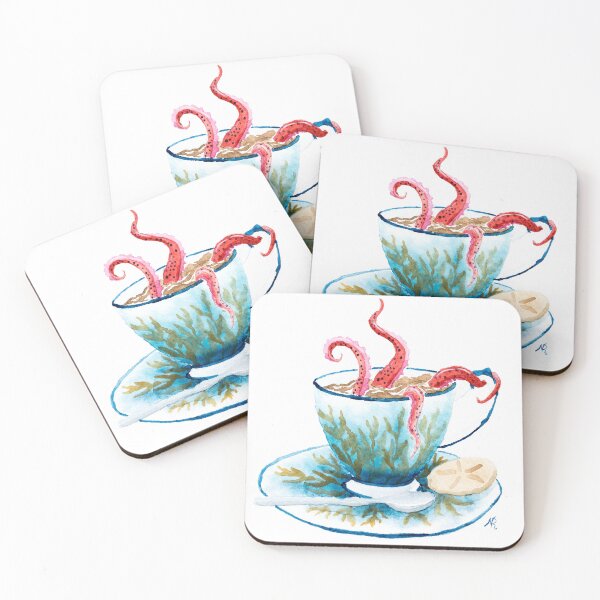 Item preview, Octopus Teacup Watercolour Painting designed and sold by Nicky Rollings.
