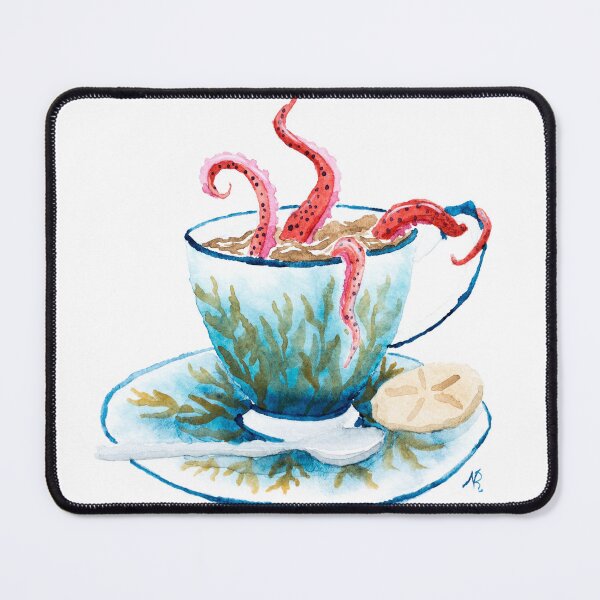 Item preview, Octopus Teacup Watercolour Painting designed and sold by Nicky Rollings.