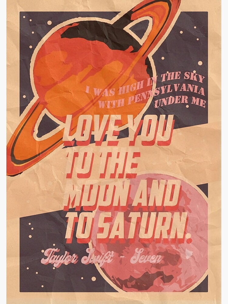 Discover Love You To The Moon nd To Saturn Premium Matte Vertical Poster