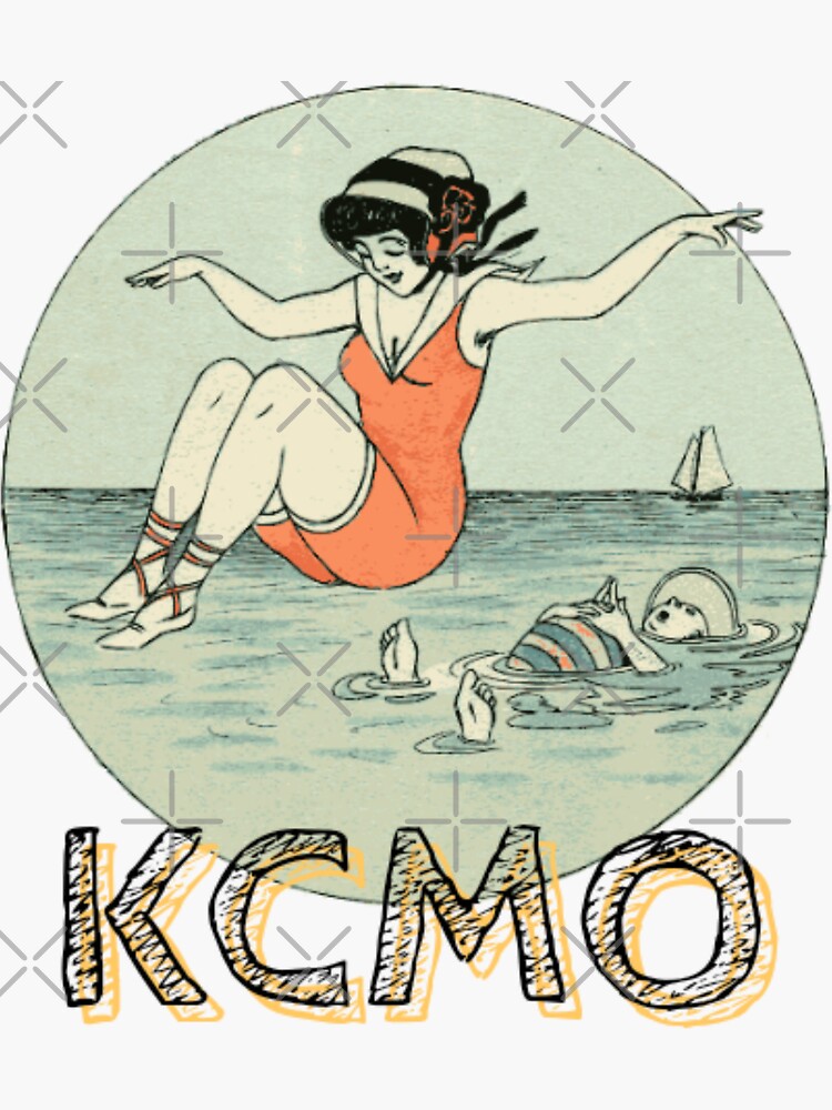 " KCMO Kansas City Missouri vintage retro swimsuit girl " Sticker for