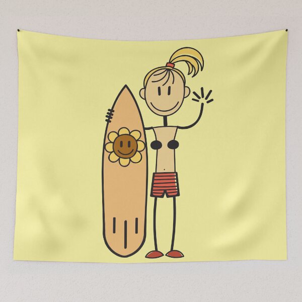 Item preview, Cute Girl Surfing designed and sold by SpecAli.
