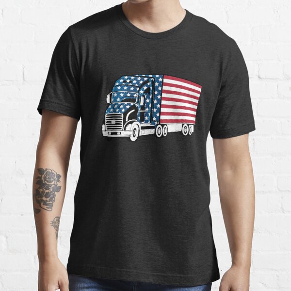 American Trucker Shirt Perfect T For A Truck Driver T Shirt For Sale By Odettemon